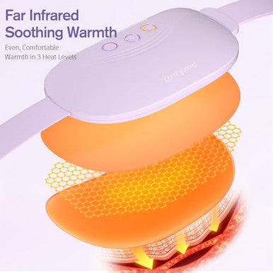 Comfytemp Portable Belly&Back Heating Pad For Period Cramps Fsa Eligible Hsa Menstrual Cordless Abdominal Massager Electric Wearable Rechargeable Belt With 3 Heat 3 Vibration 2 Intensity Women Girl