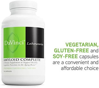 Davinci Labs Amyloid Complete Dietary Supplement To Support Cognitive Function Brain Health And Healthy Aging With Colostrum Extract Curcumin Extract And More Gluten 90 Vegetarian Caps