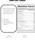 100% Freeze-Dried Monk Fruit Powder - Zero Aftertaste Natural Sugar Substitute - 100g Pure Whole-Fruit Sweetener, 15x Sweetness vs. Sugar, Zero-Heat Processed, No Fillers or Sugar Alcohols