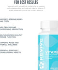 Revive Md Vitamin D3 Supplement 5000 Iu - High Potency Cholecalciferol For Immune Support Calcium Absorption Bone & Muscle Health - Non-Gmo Dietary Supplement With No Fillers - 60 Softgels