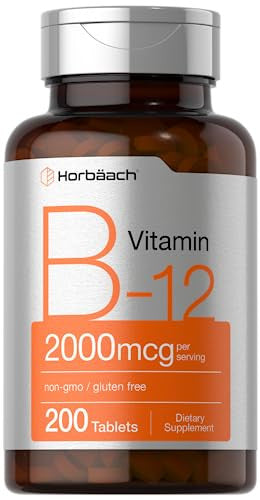 Horbaach B12 Vitamin 200 Tablets 2000 Mcg