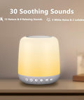 Easysleep White Noise Machine Baby Sound Machine For Sleeping With 12 Night Light Colors 30 Soothing Sounds 4 Timer Portable Sleep Machine For Kids Baby Adults Smart App Control Touch Control