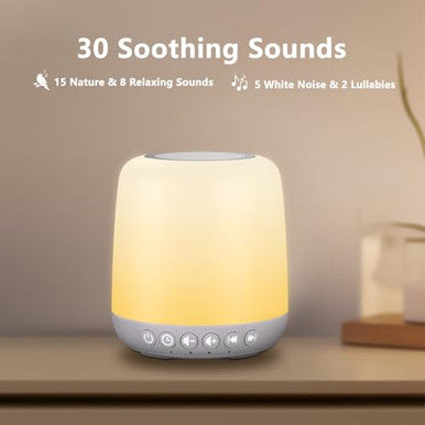 Easysleep White Noise Machine Baby Sound Machine For Sleeping With 12 Night Light Colors 30 Soothing Sounds 4 Timer Portable Sleep Machine For Kids Baby Adults Smart App Control Touch Control