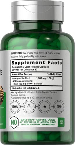 Horbaach Ashwagandha Root Supplement 180 Capsules