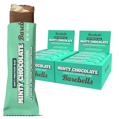 Barebells Soft Protein Bars Minty Chocolate 12 Count (Pack Of 2) 16G High Protein Treats Chocolate Nutrition Bar With 1G Total Sugars On The Go Breakfast Or Postworkout Snack