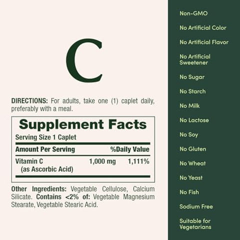 NatureS Bounty Vitamin C 1000Mg 100 Caplets (Pack Of 3)