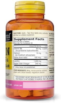 Mason Natural Lecithin Kelp/B6 100 Tabs