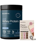 Gainful Lean Whey Protein Powder & Neapolitan Flavor Bundle Protein Supports 14 Servings 20G