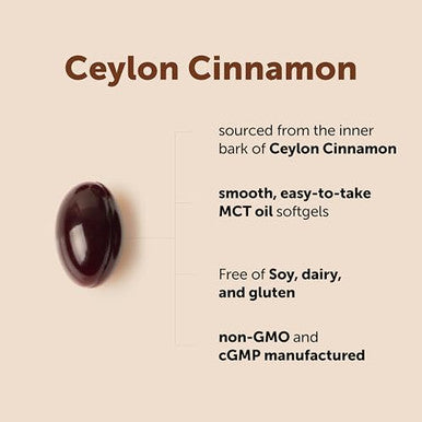 Micro Ingredients Ceylon Cinnamon 300 Softgels Cinnamon Supplements With Mct Oil Non-Gmo Gluten Free