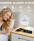 Gannyfer White Noise Sound Machine With Dual Alarm Clock - Soft Night Light 41 Non Looping Sounds Usb Port Charger 3 Timers Memory Function 31 Adjustable Volume Sleep Sound Machine For Adult & Home Bedroom