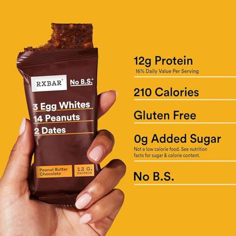 RXBAR Real Food Protein Bar, Assorted Variety Pack, Gluten-Free, 1.83 oz Bars, 24 Count