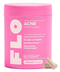 O Positiv Flo Acne Capsules Reduce Number And Severity Of Pimples Whiteheads Blackheads And Pustules On Face Back And Body Colostrum-Derived Lactoferrin Zinc And Vitamin E 30 Servings
