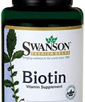 Swanson Biotin Vitamin B7 5000 mcg 100 Capsules