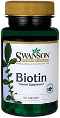 Swanson Biotin Vitamin B7 5000 mcg 100 Capsules