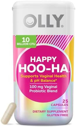 Olly Happy Hooha Capsules Probiotic For Women Vaginal Health And Ph Balance 10 Billion Cfu Gluten 25 Count