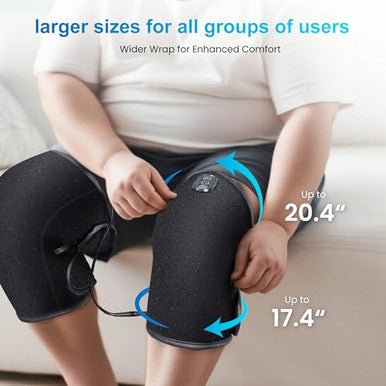 Comfier Heated Knee Massager With Vibration Graphene Heating Knee Wrap With 5 Modes Adjustable Size For All User