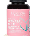 Hyland'S Easy Morning Prenatal Multivitamin And Digestive Health And Morning Sickness Relief 60 Vegan Capsules With Folate Choline Zinc Ginger Root Prebiotics And Algae Dha