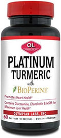 Olympian Labs Platinum Turmeric Formulated With Glucosamine Chrondroitin Msm & Bioperine For Maximum Joint Health 60 Capsules