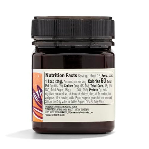 Whole Foods Market, Multifloral Manuka Honey, 8.8 Ounce