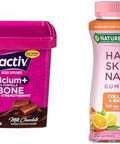 Viactiv Calcium +Vitamin D3 Supplement Soft Chews Milk Chocolate 60 Chews & Nature'S Bounty Optimal Solutions Hair Skin & Nails With Biotin And Collagen