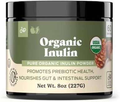 Complete Natural Products Pure Organic Inulin Powder 8Oz & Digestive Enzymes 100 Capsules Bundle
