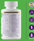 Paradise Herbs Earth's Blend Once Daily Multivitamin with Iron 48 Organic Superfoods Probiotics Antioxidants Vitamins A B12 C D K2 120 Capsules