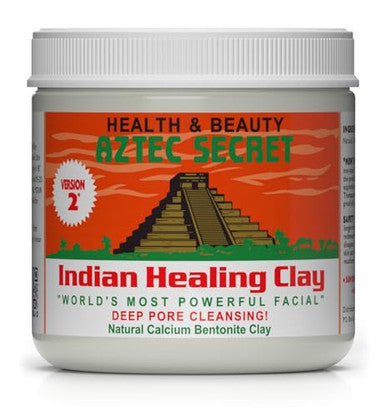 Aztec Secret Indian Healing Clay 1 Lb Deep Pore Cleansing Facial & Body Mask The Original 100% Natural Calcium Bentonite Clay Version 2
