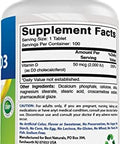 Best Naturals Vitamin D3 2000 Iu (50 Mcg) 100 Tablets 100 Days Supply Helps Support Immune Health Strong Bones And Teeth & Muscle Function (100 Count (Pack Of 1))