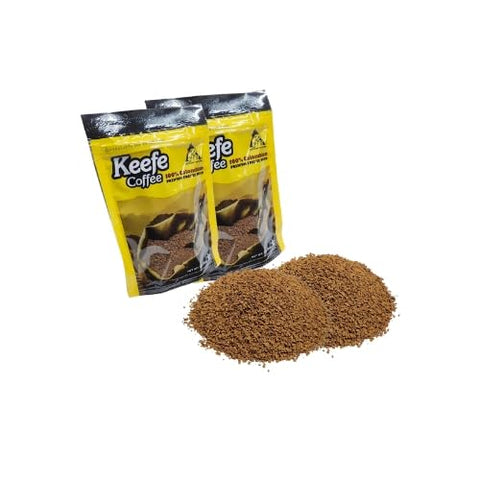 Keefe Coffee 100% Colombian Premium Freeze Dried Coffee 3oz SEALED BAG (3 Ounce (Pack of 2), Coffee)