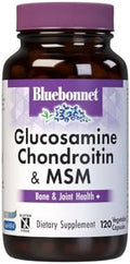 Bluebonnet Nutrition Glucosamine Chondroitin Plus Msm Glucosamine Chondroitin Sulfate Vitamin C & Optimsm Bone & Joint Health Non Gmo Gluten Soy Milk 180 Vegetable Capsules