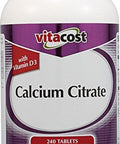 Vitacost Calcium Citrate With Vitamin D3-1000 Mg Per Serving - 240 Tablets