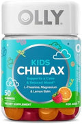 Olly Kids Chillax Gummies Magnesium LTheanine Lemon Balm Chewable Supplement Sherbet Flavor