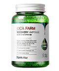 Farmstay Cica Farm Recovery Ampoule 8.45 Fl Oz/ 250Ml Hydrating Calming Gel Ampoule With Vitamin Capsules