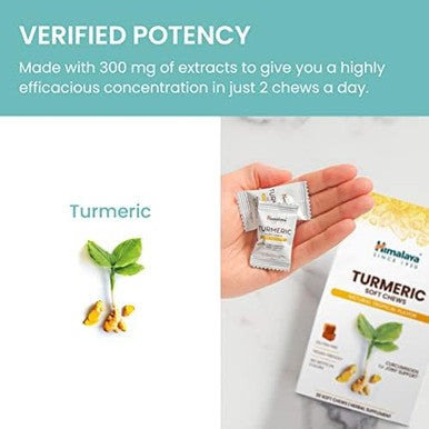 Himalaya Turmeric Chews With Curcumin For Healthy Joint Support And Optimum Flexibility & Mobility 300 Mg Of Extracts Per Serving 30 Soft Chews 15 Day Supply