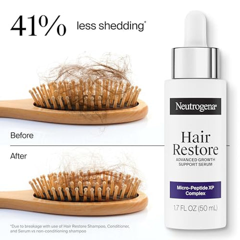 Neutrogena Hair Restore Pro-Collagen Peptide Supplement Powder Drink Mix With Vitamin C Supports Keratin Production Nourishes Scalp From Within & Promotes Thicker Hair 20 Stick Packs