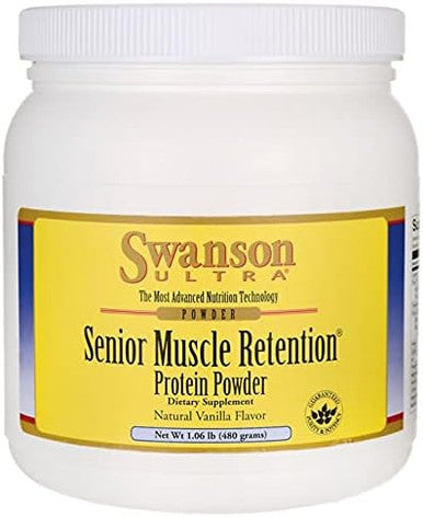Swanson Senior Muscle Retention Protein Powder Vanilla 1.06 lb (480 g) Pwdr (2 Pack)