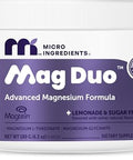 Micro Ingredients Mag Duo Magtein Magnesium L-Threonate & Magnesium Glycinate Powder Restful Sleep Calm & Focus Support 2-In-1 Advanced Magnesium Formula Sugar-Free Lemonade Flavor