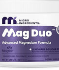 Micro Ingredients Mag Duo Magtein Magnesium L-Threonate & Magnesium Glycinate Powder Restful Sleep Calm & Focus Support 2-In-1 Advanced Magnesium Formula Sugar-Free Lemonade Flavor