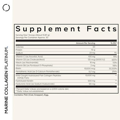 Codeage Marine Collagen Protein Powder Supplement Platinum 1150 Oz 10000 Mcg
