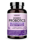 Zebora Probiotics For Women Digestive Health With Enzymes & Prebiotics 100 90 Capsules