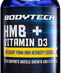 Bodytech Hmb + Vitamin D3 - Supports Muscle Growth And Strength (360 Vegetable Capsules)