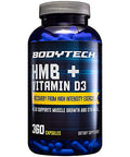 BODYTECH HMB + Vitamin D3 Supports Muscle Growth and Strength 360 Vegetable Capsules