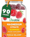 Lifeable Magnesium Gummies For Adults 900Mg Magnesium Citrate Gummies Vegan Magnesium For Men And Women 90 Count