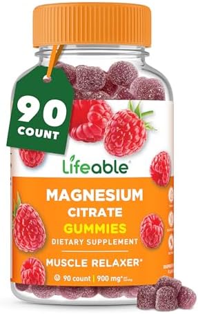 Lifeable Magnesium Gummies For Adults 900Mg Magnesium Citrate Gummies Vegan Magnesium For Men And Women 90 Count