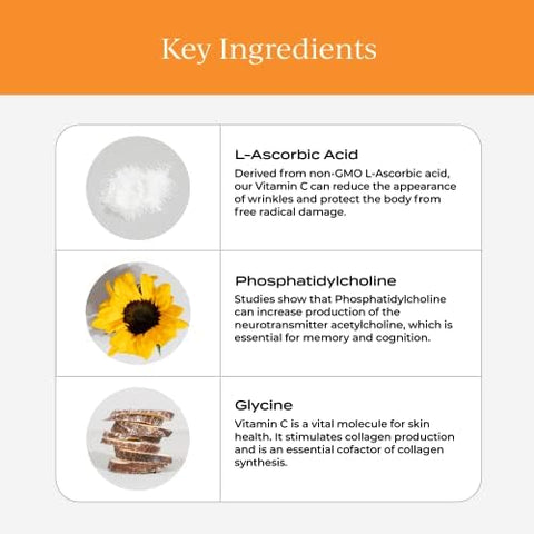 CYMBIOTIKA Vitamin C Individual Packets Liposomal Delivery Supplement for Immune Support Collagen Boost and Healthy Aging Skin Hydration Packets Citrus Vanilla Flavor 30 Count