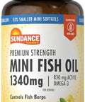 Sundance Mini Fish Oil Softgels 1340Mg 60 Count Controls Fish Burps Premium Strength Formula With Omega3 Natural Lemon Flavor Nongmo And Gluten Supplement
