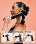 Napre Massage Gun With Heat And ColdMassage Gun Deep Tissue With Extension Handle & 3 Adjustable AnglesHandheld Percussion Back Massager For Muscle/Neck/Body Pain Relief6 HeadsWith Case