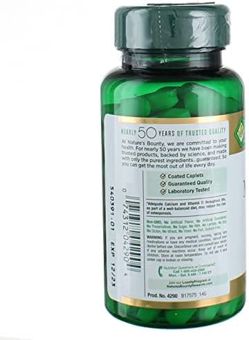 Nature'S Bounty Calcium-Magnesium-Zinc Caplets, 200 Caplets (2 X 100 Count Bottles)