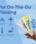 SmartLifeco Individually Wrapped Dental Floss Picks - Eco-Friendly Flosser Handle Made with Straw Wheat Blend Great for Travel PFA Free Toothpick Stick End Bamboo Charcoal Thread Whitens Teeth