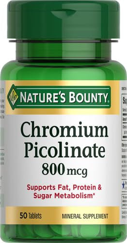 Nature's Bounty Mega Chromium Picolinate 800 Mcg Tablets 50 Ea